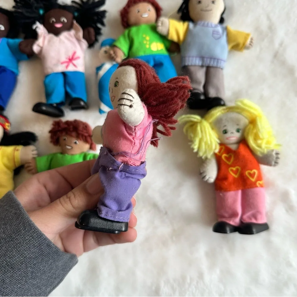 Lakeshore Learning Dollhouse Plush Figures Family Dolls Vintage Set of 13